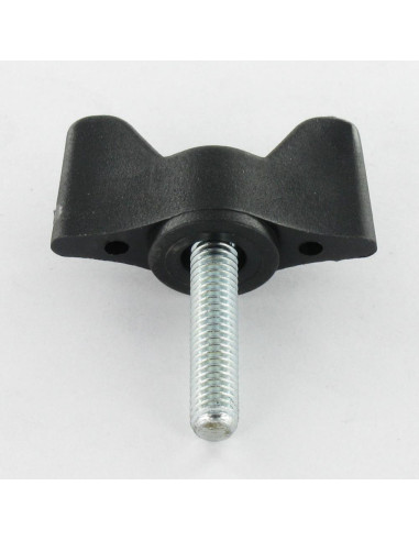 1 x Vingeskrue sort nylon M6X25