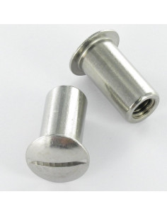 Møtrik binder pan hoved kærv 12,5X25 M8X22 Rustfrit stål