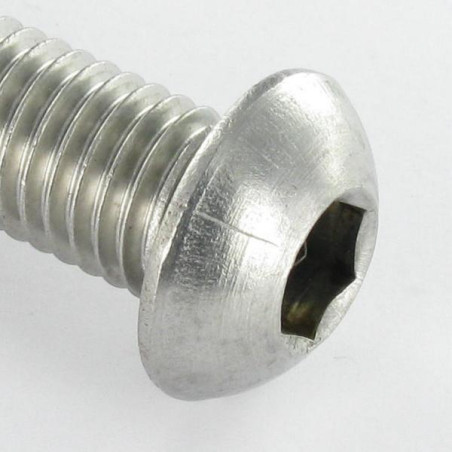1 x Vis m-hastighed Rustfrit stål A2 Hult sekskantet pan hoved M10X20 Fuld trÃ¥d Sekskantet fatning 6