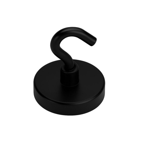 1 x Krog magnetisk diameter 42 sort galvaniseret