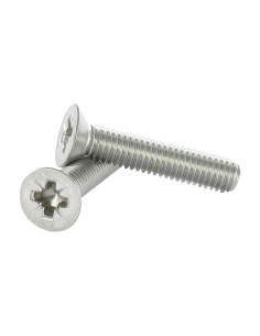 Vis m-hastighed forsænket hoved Pozi M4X25 Rustfrit stål A4