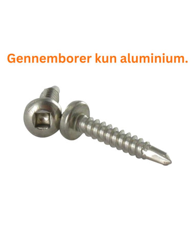 1 x Selvborende skrue panhoved Firkantet 3,5X12...