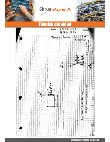 1 x Stift kobberstål 10X16,7 E 24