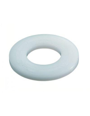 1 x Skiver flad naturlig nylon M10X22X2 M