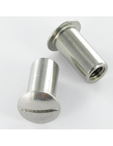 1 x Skrue VINDUE pan hoved kærv M4/14 6X16...