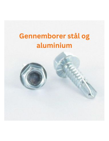 1 x Selvborende skrue Sekskantet hoved 6,3X25...