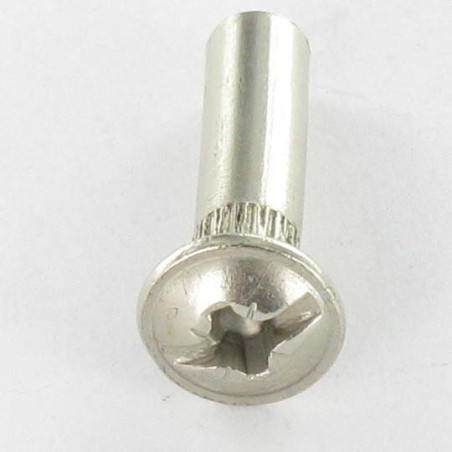 1 x Møtrik binder Split POZI M4X15 5X20 nikkelbelagt stål