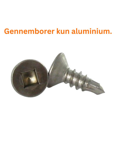 1 x Selvborende skrue Rustfrit stål A2...