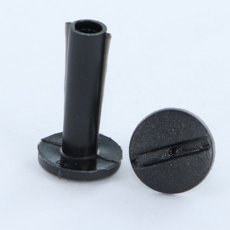 1 x Bindingskrue M6X90 diameter RÃ¸r 8 sort nylon 2 stk han/hun