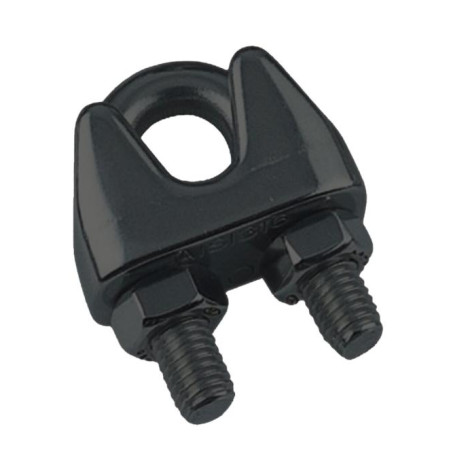 1 x Kabelklemme Rustfrit stål A4 Sort for Blødt kabel af diameter 6