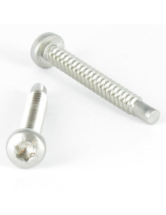 Gevindvalse skrue bred kuppelformet hoved 4,2X35 Rustfrit...