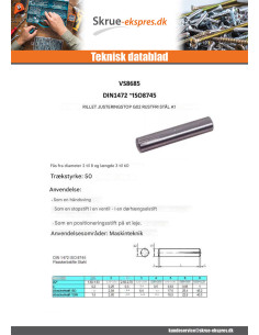 Rillet stift G02 Rustfrit stål 6X50 2