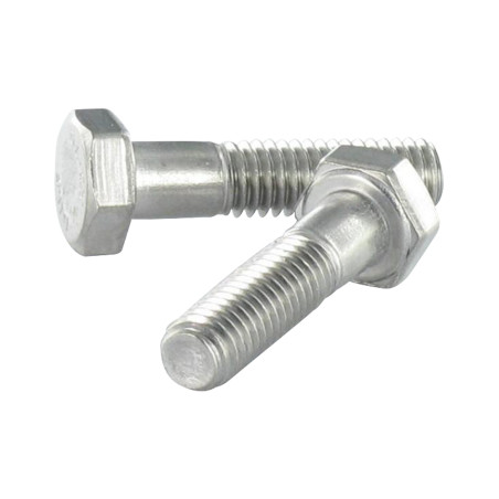 1 x Bolt deltråd Sekskantet hoved 1/2X 4" delvis gevind BSW Rustfrit stål A2