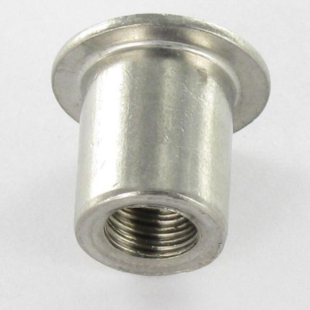 1 x Møtrik binder pan hoved kærv 12,5X15 M8X12 Rustfrit stål