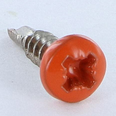 1 x Selvborende skrue Rustfrit stål A2 panhoved Pozi 3,5X13 RAL2001 ORA