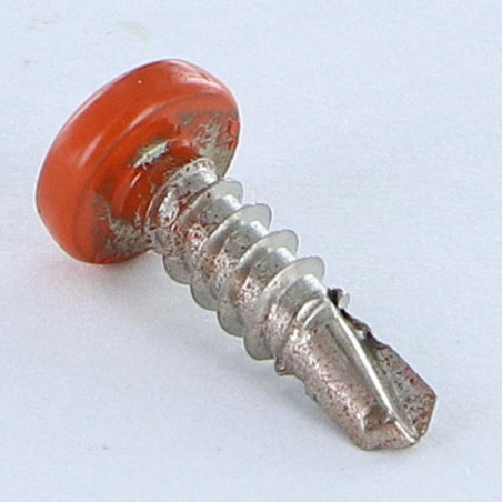 1 x Selvborende skrue Rustfrit stål A2 panhoved Pozi 3,5X13 RAL2001 ORA