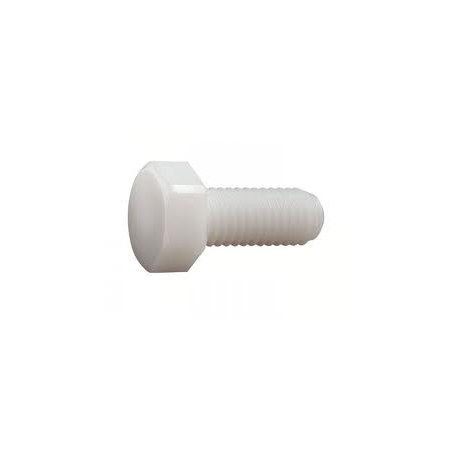 1 x Vis m-hastighed Sekskantet hoved naturlig nylon polyamid 6.6 M5X25
