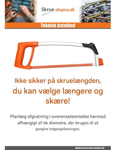 1 x Vis m-hastighed Sekskantet hoved naturlig...