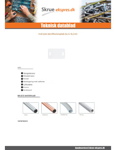 PLADE IDENTIFIKATION hvid nylon 26,4X16,2 2