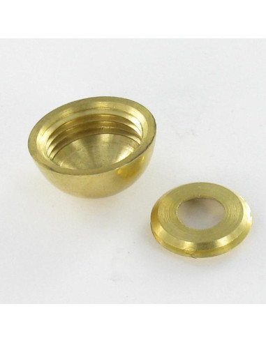 1 x Rund rosette Messing diameter 15 for Skrue M5