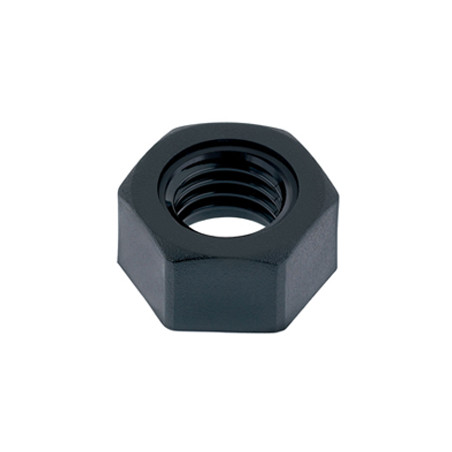 1 x Møtrik sort nylon Sekskantet M20