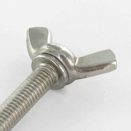 1 x Skrue vinger M5X12 amerikansk form Rustfrit stål A2