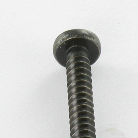1 x Gevindvalse skrue Rustfrit stål A2 Sort bred kuppelformet hoved Pozi 4,8X38 EP3