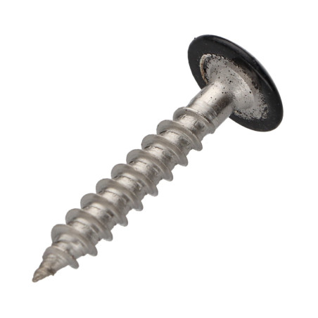 1 x Skrue hængsel 6X35 Gevind 30 T30 Rustfrit stål A2 Sortlakeret RAL9005 dyb sort