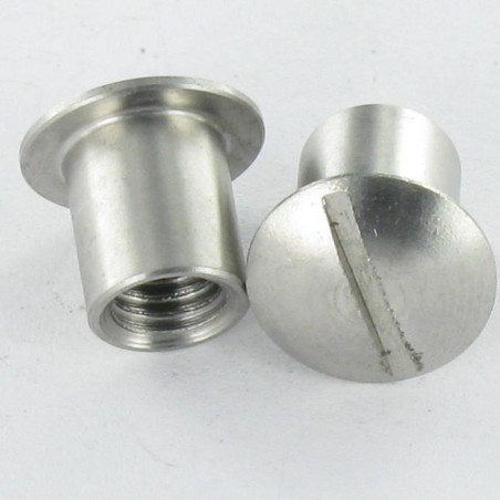 1 x Møtrik binder pan hoved kærv 8X9 M6X8 Rustfrit stål