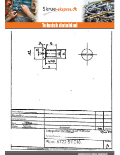 Møtrik binder pan hoved kærv 8X9 M6X8 Rustfrit stål 2