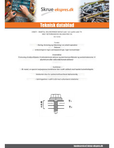 Selvborende skrue Bimetal Sekskantet hoved 6,5X50 Fuld... 2