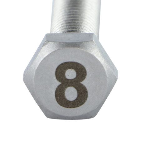 1 x Vis m-hastighed Sekskantet hoved 8X35 Rustfrit stål A4 Indgravering FIGUR 8