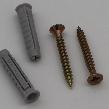 1 x Lille pose af 2 Plug Fischer SX6 med 2 Skrue
