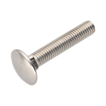 1 x Vognbolt Rustfrit stål A2 M6X50 Fuld trÃ¥d