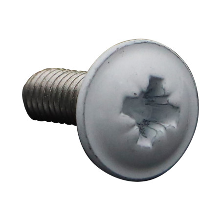 1 x Vis m-hastighed kopskrue Pozi M6X16 Rustfrit stål A2 lakeret hvid RAL9016 trafik hvid
