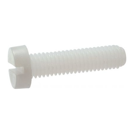 1 x Vis m-hastighed stort cylindrisk pan hoved kærv M5X16 naturlig nylon