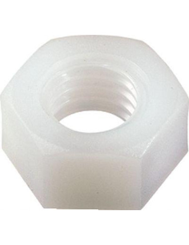 Møtrik naturlig nylon Sekskantet M2.5