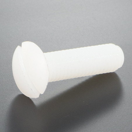 1 x Vis m-hastighed forsænket pan hoved kærv M5X25 naturlig nylon