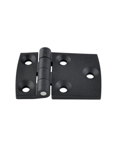 1 x Hængsel asymmetrisk 80X40 sort nylon