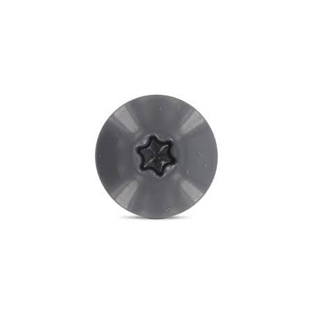 1 x Facade skruer T20 4,8X25 Hoveddiameter 12.3 Rustfrit stål A2 RAL7012 basalt grå