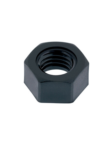 100 x Møtrik sort nylon Sekskantet M3