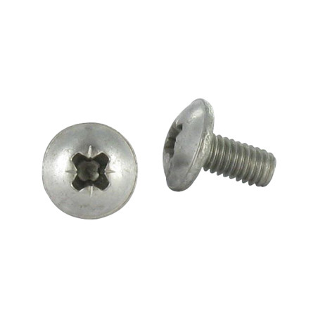 1 x Vis m-hastighed kopskrue Pozi M6X16 Rustfrit stål A2 Sort RAL9005 dyb sort