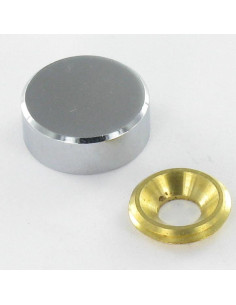 Cylindrisk rosette Forkromet messing diameter 15 for...