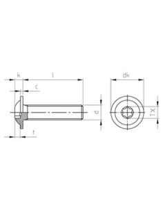 Vis m-hastighed pan hoved Flange T20 M4X20 Fuld trÃ¥d... 2