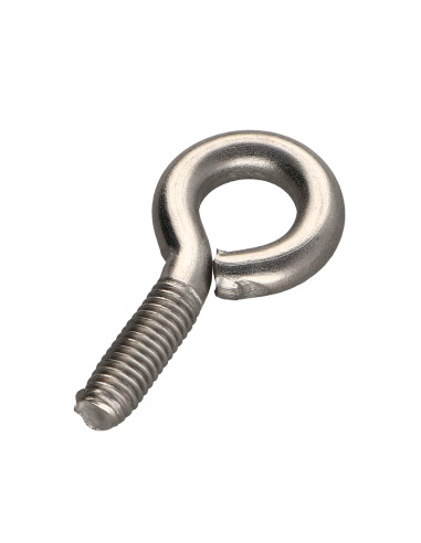 1 x øje skrue metal M8X80 øje 10 Rustfrit stål A2