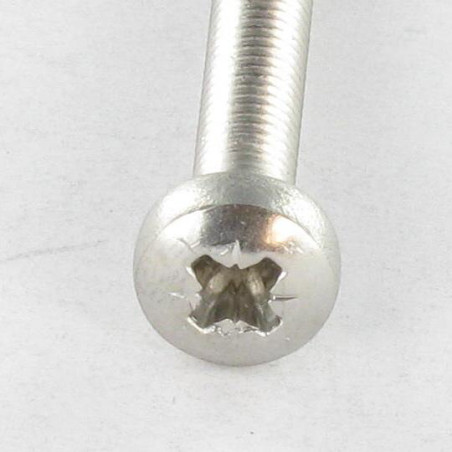 1 x Vis m-hastighed bred kuppelformet hoved Pozi PZ7 M3X25 Rustfrit stål A4 mikroskruer
