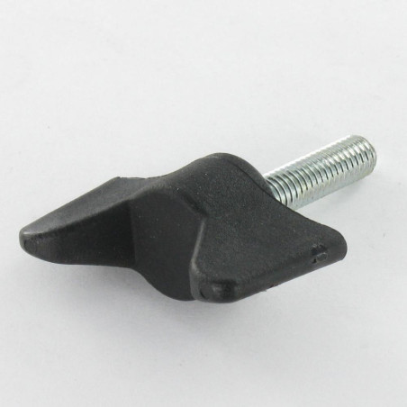 1 x Vingeskrue sort nylon M5X10