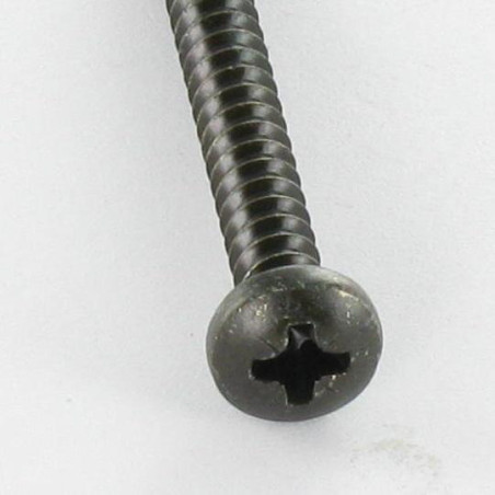 1 x Gevindvalse skrue Rustfrit stål A2 bred kuppelformet hoved Pozi 2,9X6,4 Sort