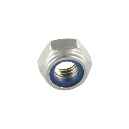 1 x Låsemøtrik Rustfrit stål A2 M5 voks smørremiddel
