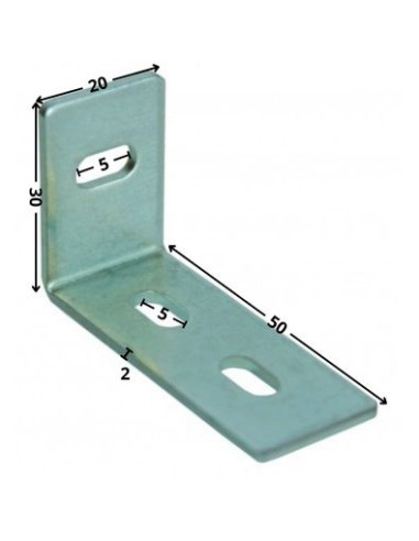 1 x Beslag justering 30X50X20 3 huller...